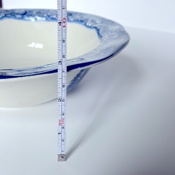 Liberty Blue Round Serving Dish Staffordshire England Ironstone Blue and White - Picture 8 of 8